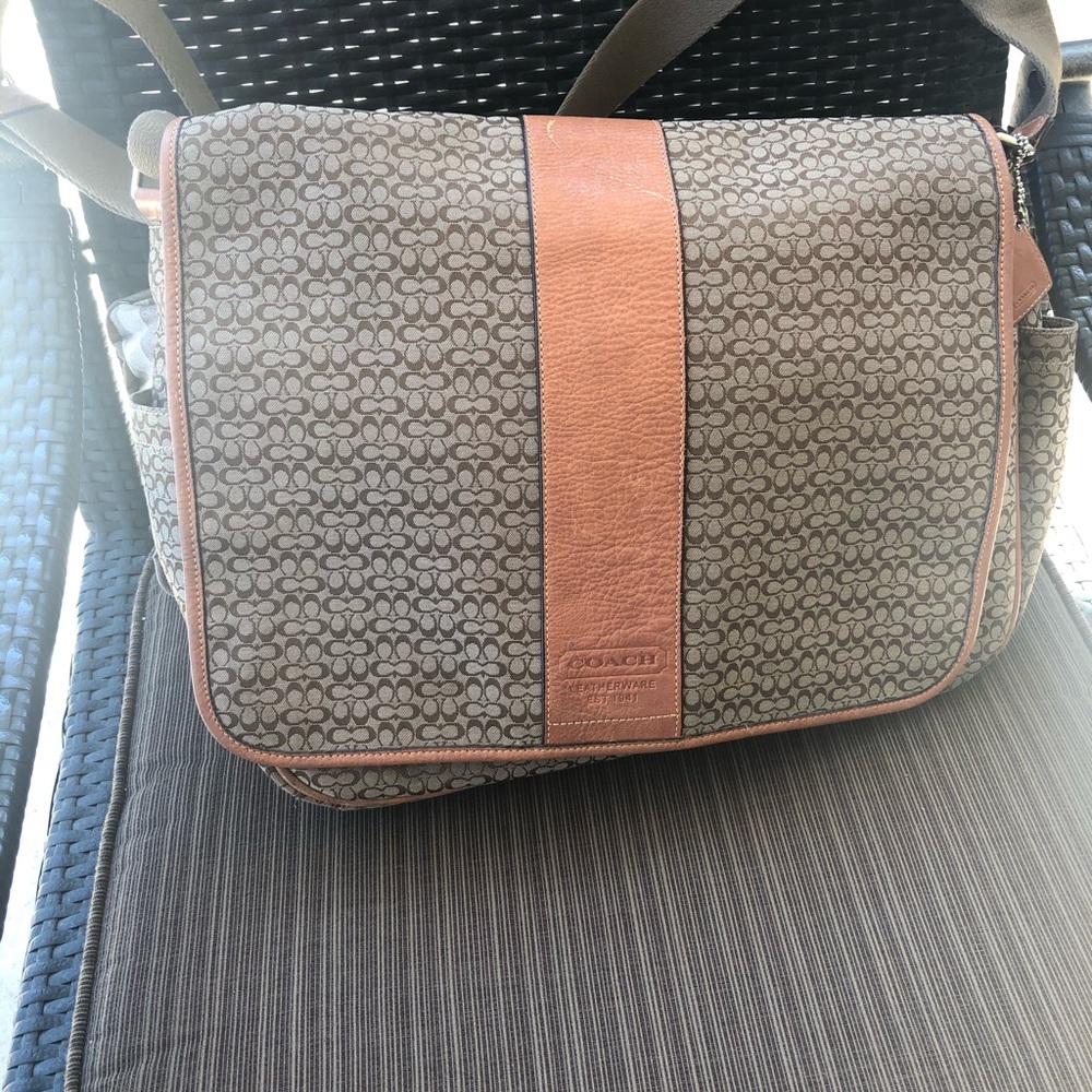 Coach computer bag or may be used as a diaper bag